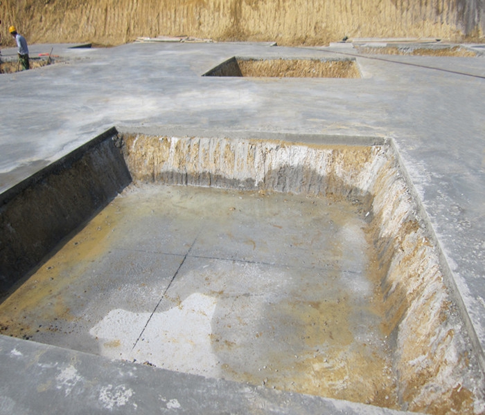 南昌市建筑設(shè)計(jì)研究院總部辦公大樓工程筏板基礎(chǔ)下柱墩找平、彈線